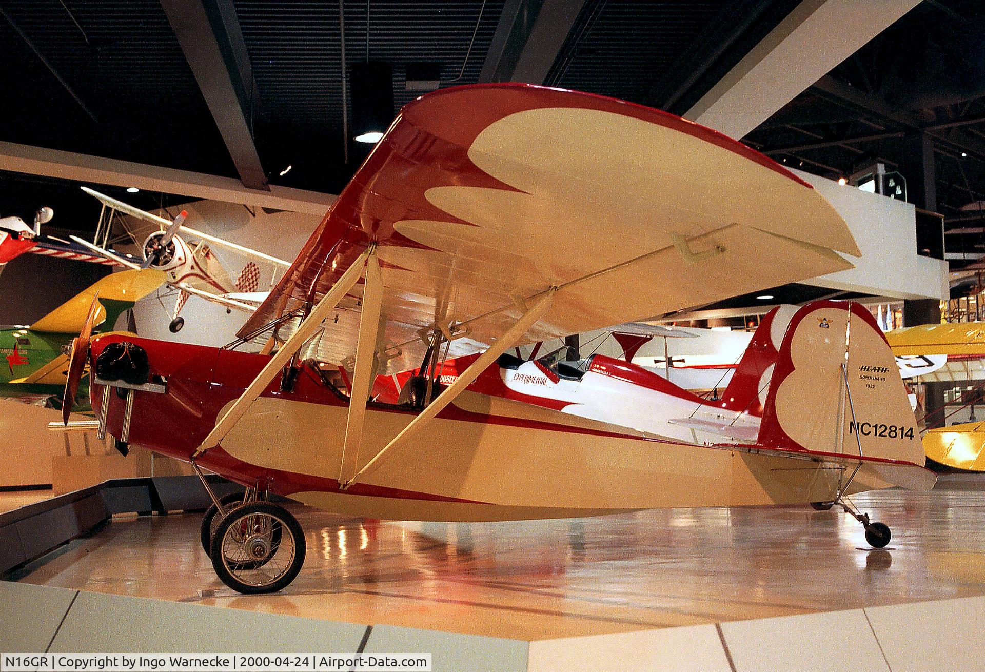 N16GR, 1932 Heath LNA-40 Super Parasol C/N 161, Heath Super LNA-40 at the EAA-Museum, Oshkosh WI