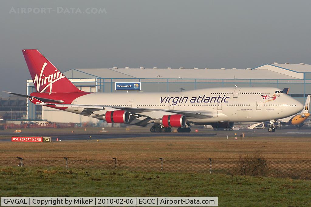 G-VGAL, 2001 Boeing 747-443 C/N 32337, Arriving on 05L at Manchester.