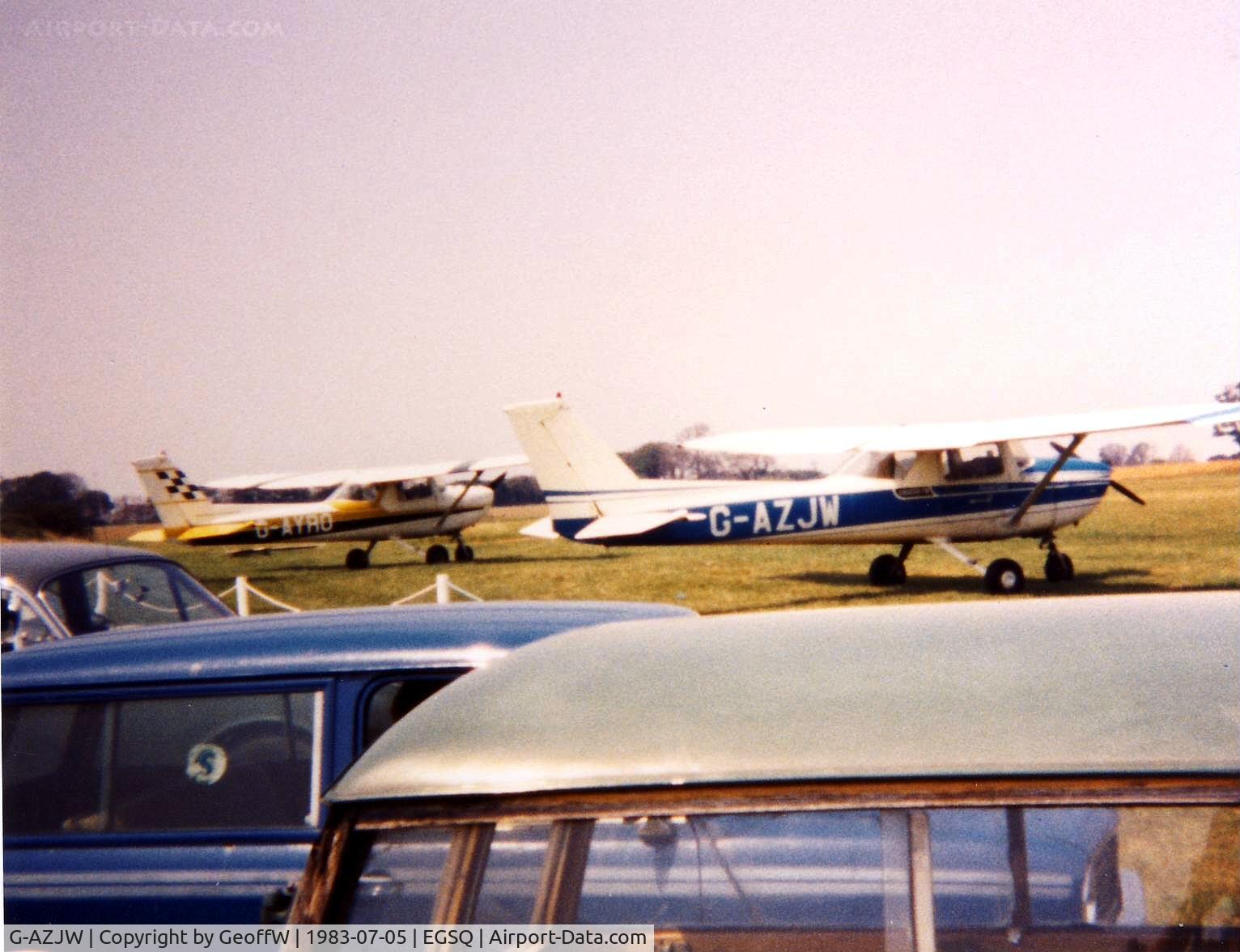 G-AZJW, 1971 Reims Cessna F150L C/N 0752, Cessna F150L Clacton 1983