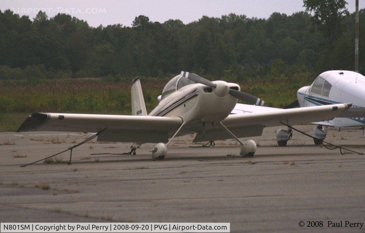 N801SM, 2001 Vans RV-8 C/N 80497, Parking for the night it seems