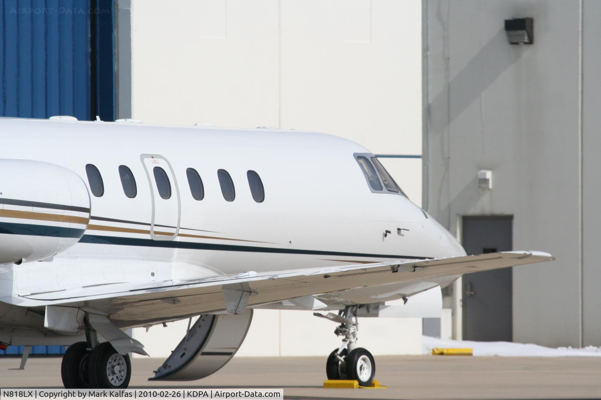 N818LX, 2001 Raytheon Hawker 800XP C/N 258534, Ed Aero HAWKER 800XP, on the ramp KDPA preparing for a trip down to KEYW.