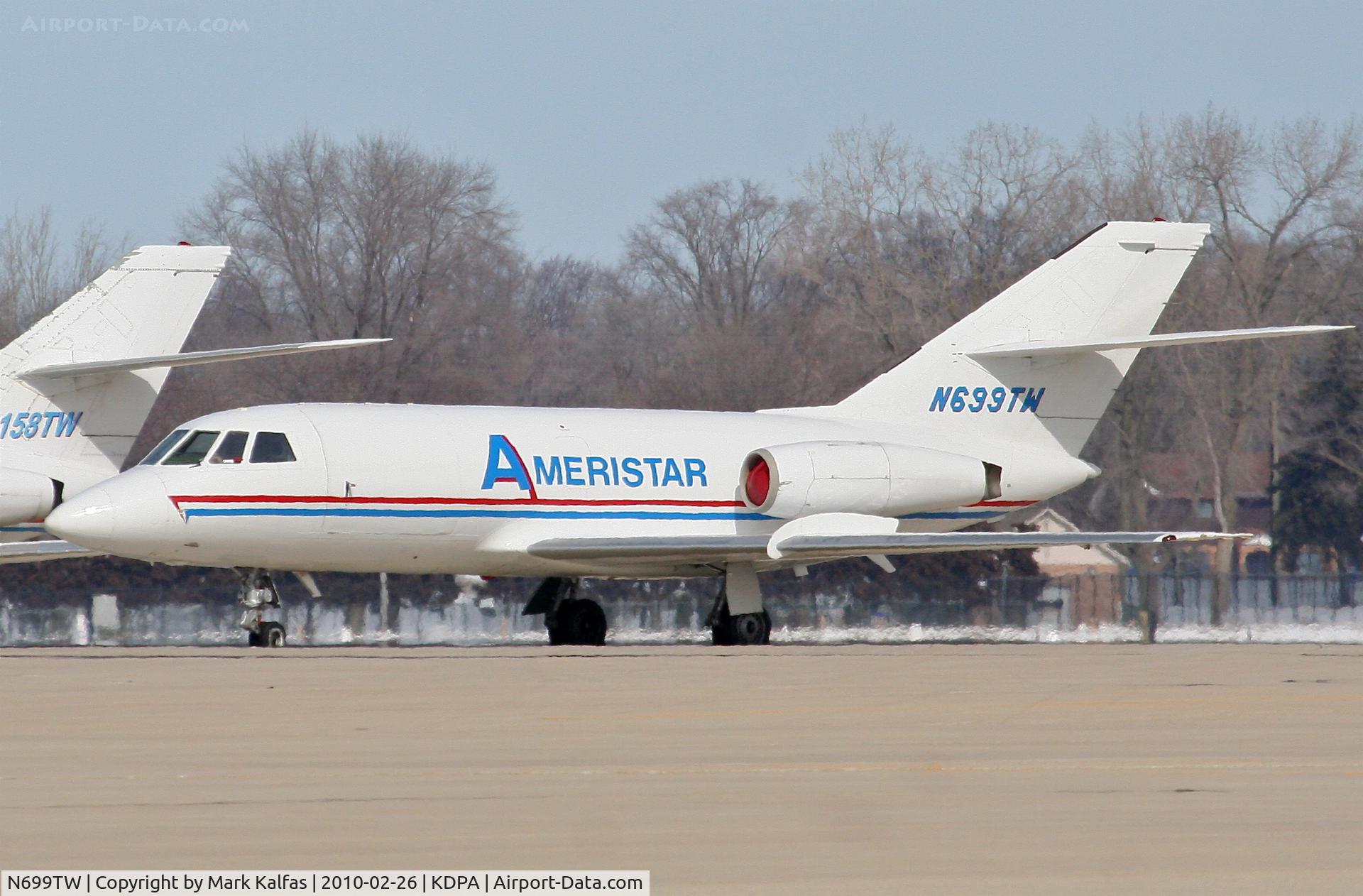 N699TW, 1966 Dassault Falcon (Mystere) 20C C/N 50, Ameristar FALCON 20C, N699TW on the ramp KDPA.