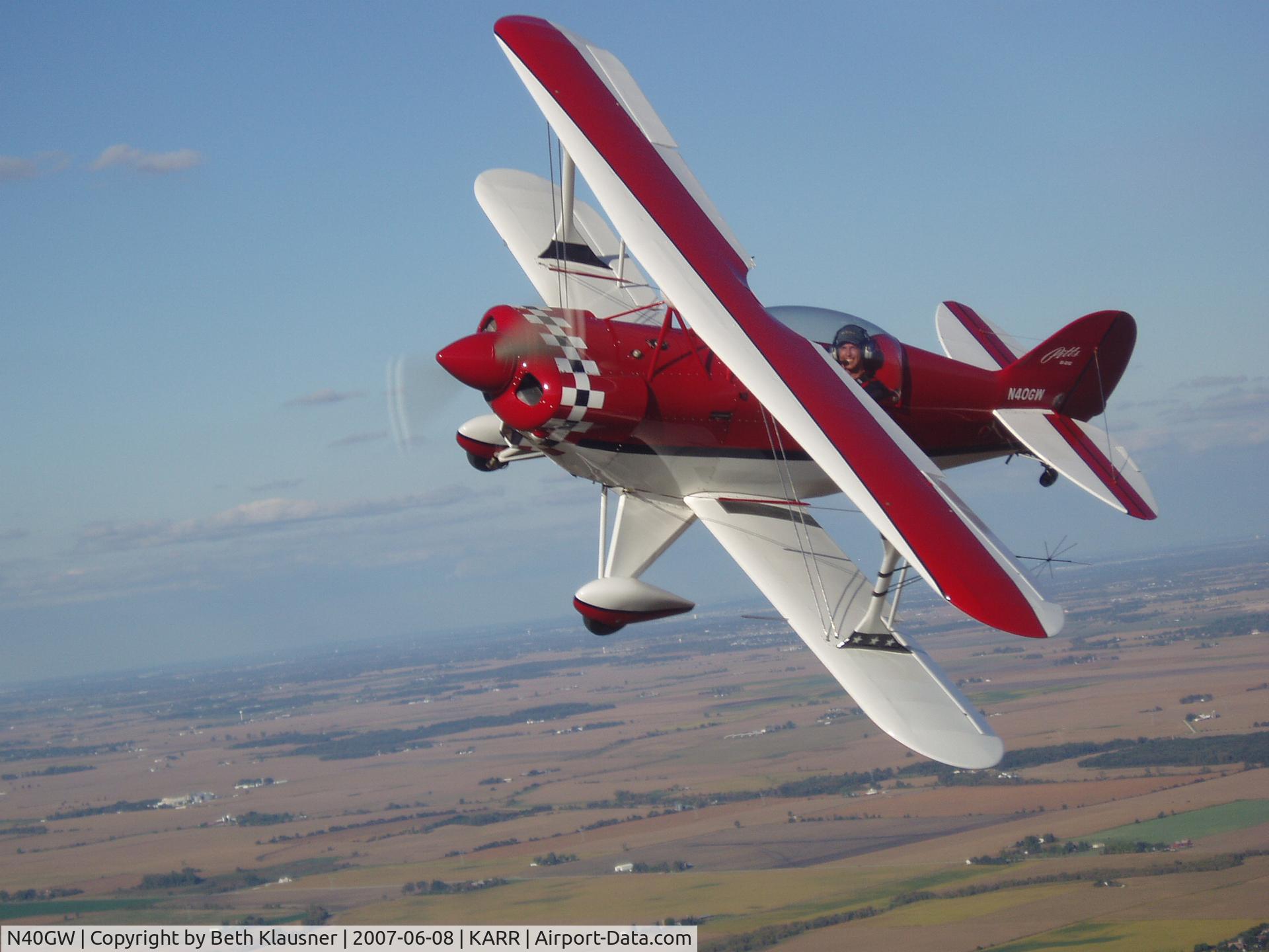 N40GW, Pitts S-2E Special C/N K-0025, Pitts S-2E over northern Illinois
