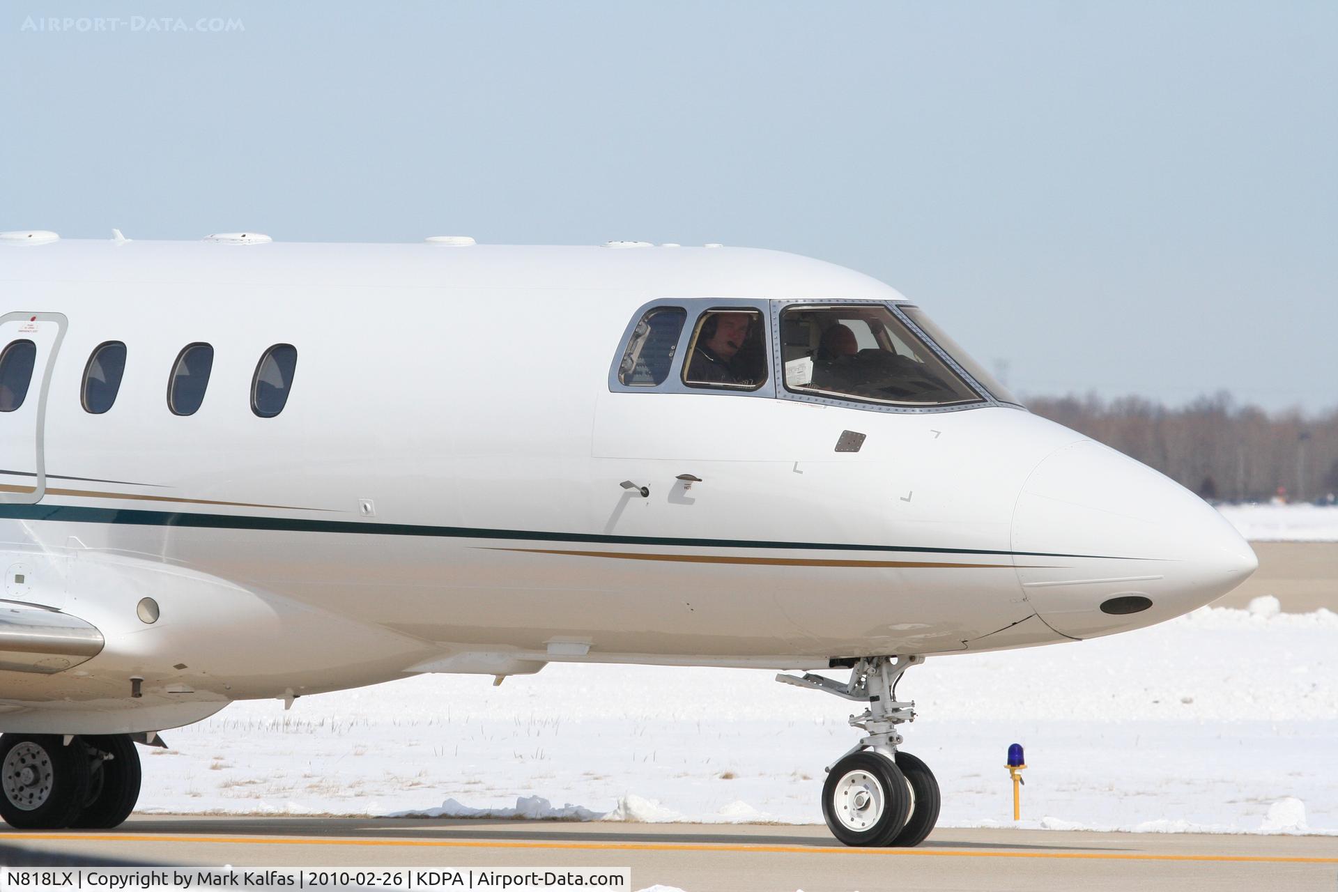 N818LX, 2001 Raytheon Hawker 800XP C/N 258534, Ed Aero HAWKER 800XP, taxiway Romeo 6 KDPA.