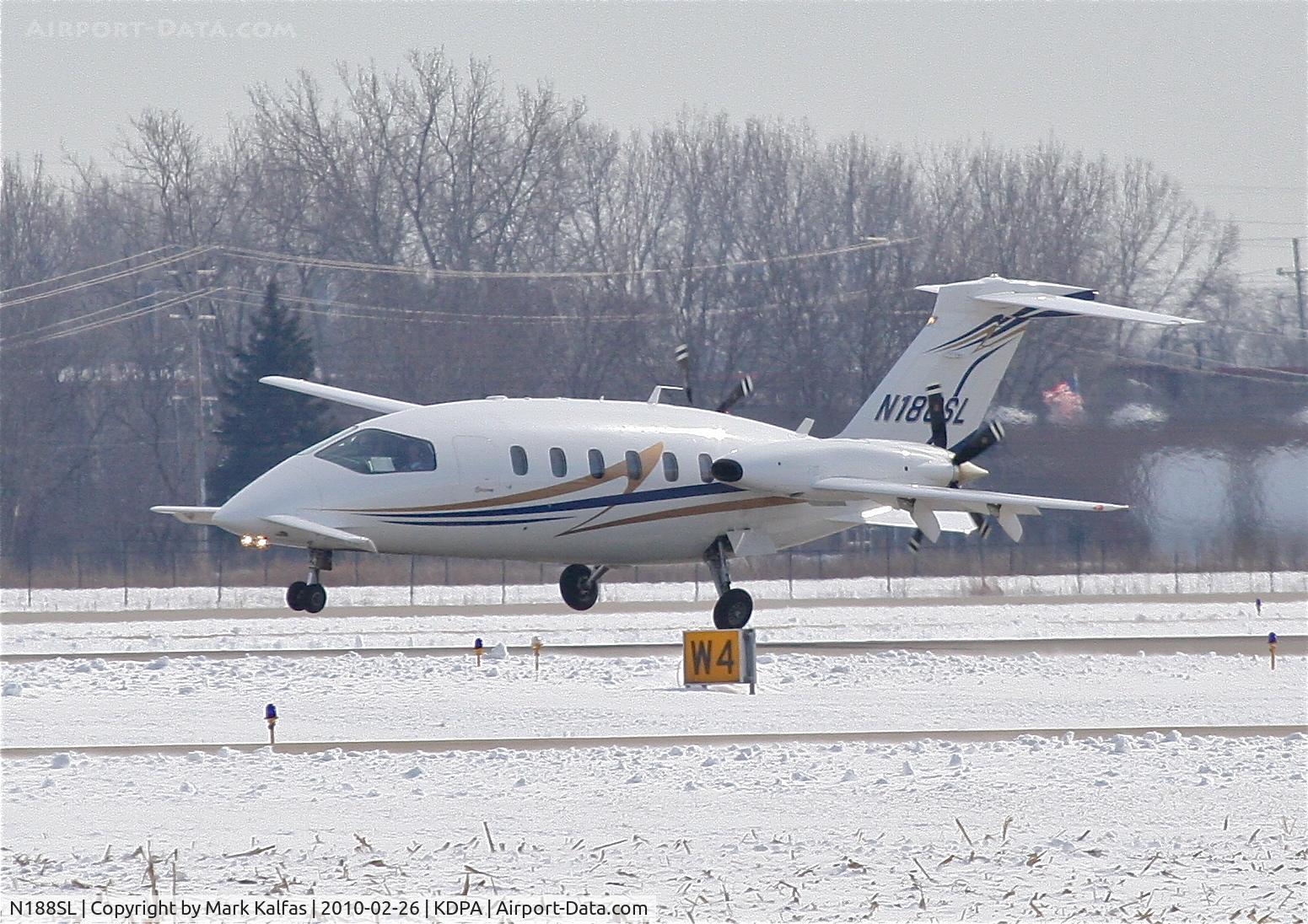 N188SL, 2008 Piaggio P-180 Avanti II C/N 1174, Avantair Piaggio P180 , N188SL landing with a strong crosswind 2L KDPA arriving from  KYNG.