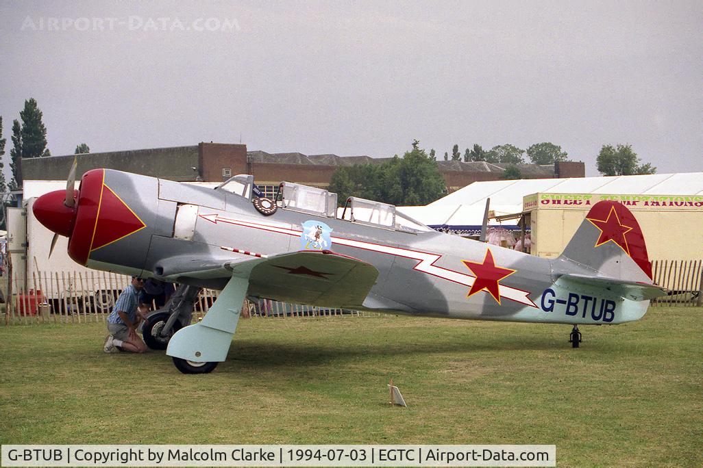 G-BTUB, 1956 Let C-11 (Yak-11) C/N 172623, Let C-11 (Yak-11) at the 1994 PFA Rally, Cranfield Airport.