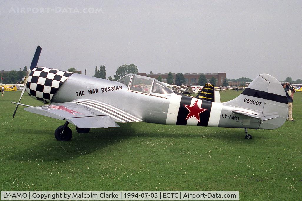 LY-AMO, 1985 Yakovlev Yak-50 C/N 853007, Yakovlev Yak-50 at the 1994 PFA Rally, Cranfield Airport.
