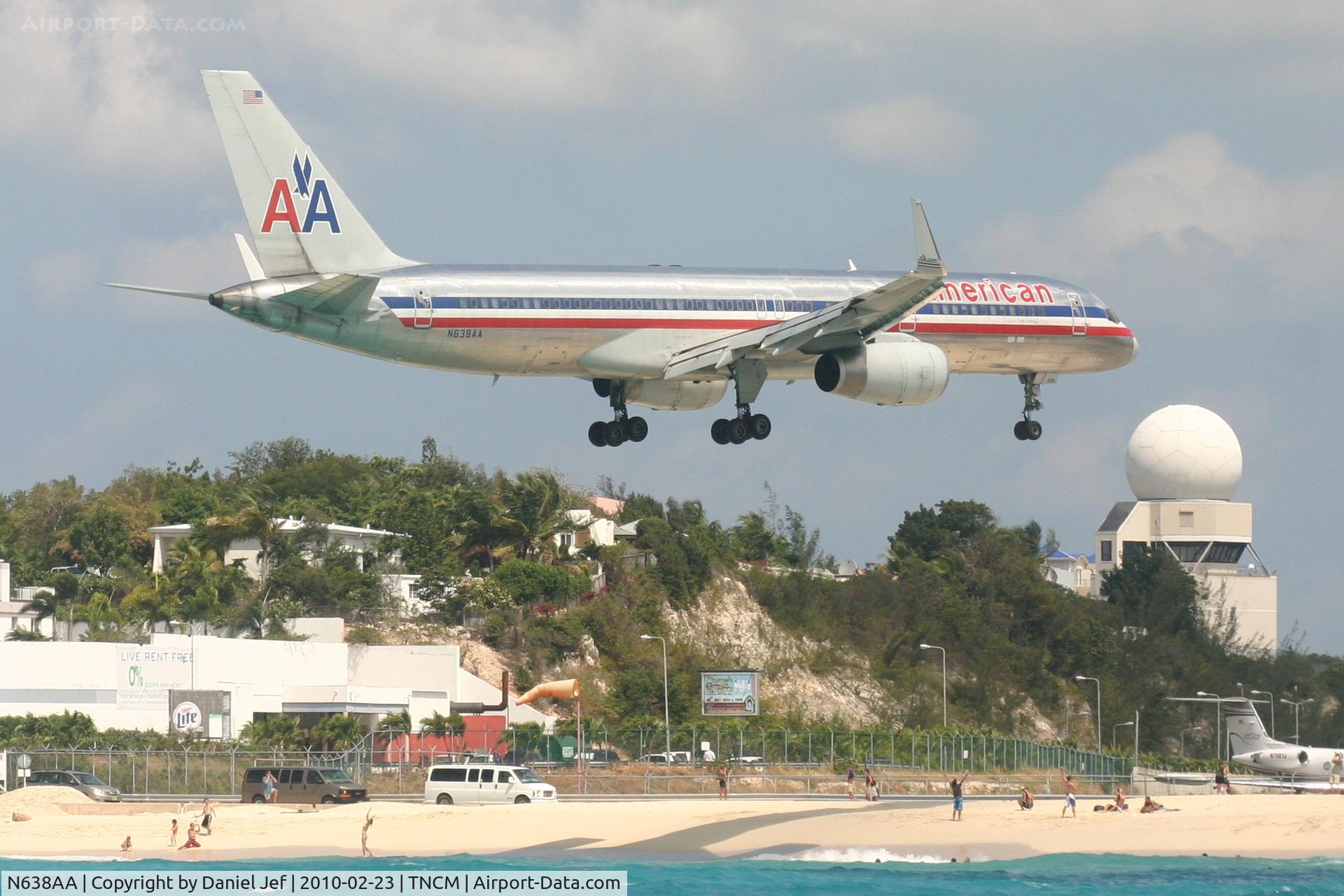 N638AA, 1991 Boeing 757-223 C/N 24596, American airlines N638AA landing at TNCM just over the tresh hold