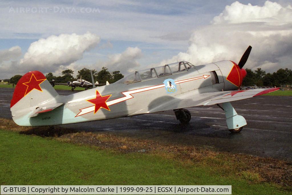 G-BTUB, 1956 Let C-11 (Yak-11) C/N 172623, Let C-11 (Yak-11) at a North Weald Photoshoot in 1999.