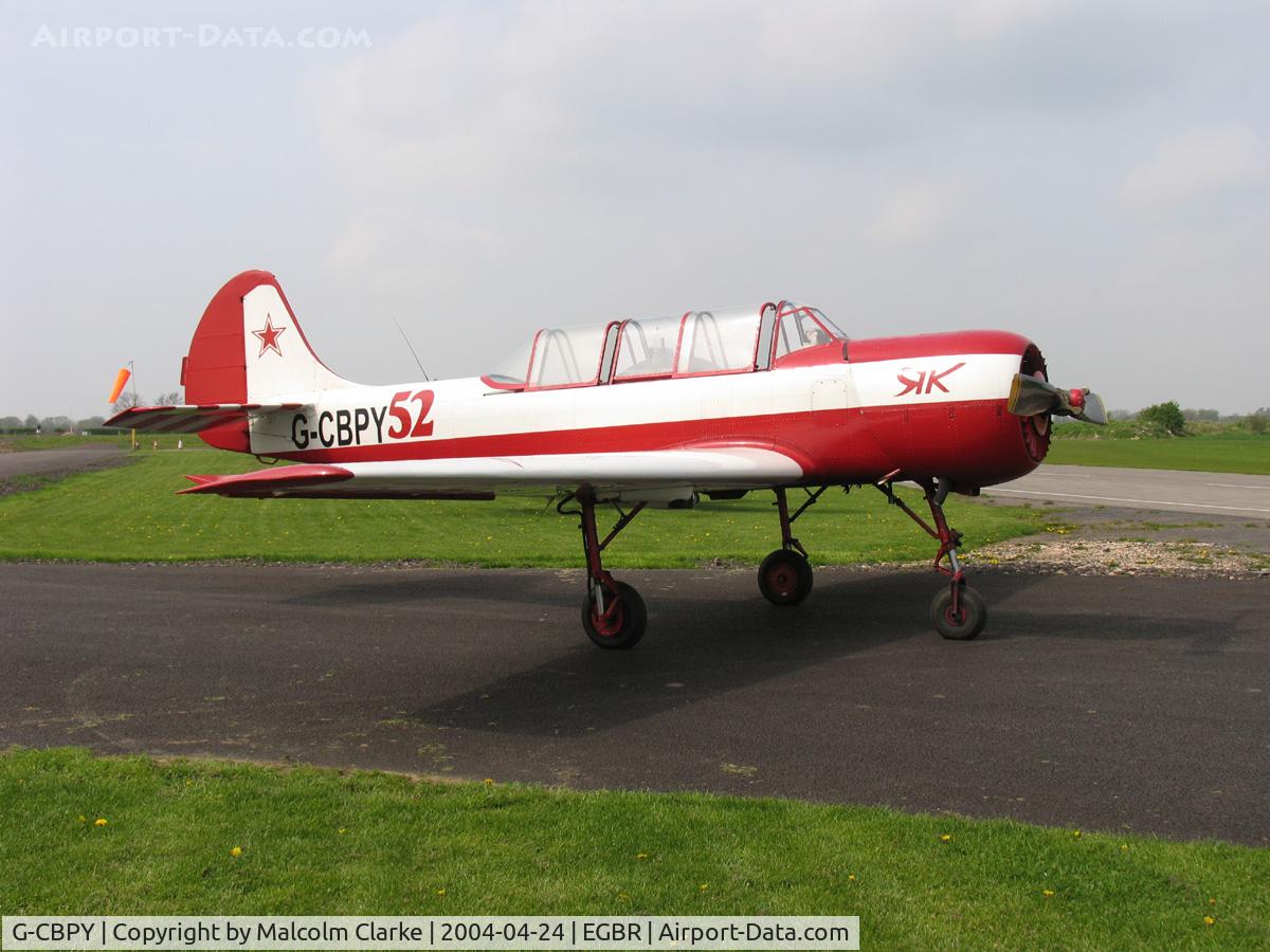 G-CBPY, 1980 Bacau Yak-52 C/N 800708, Bacau Yak-52.  At the British Aerobatic Association John McLean Trophy competition 2004, Breighton Airfield.