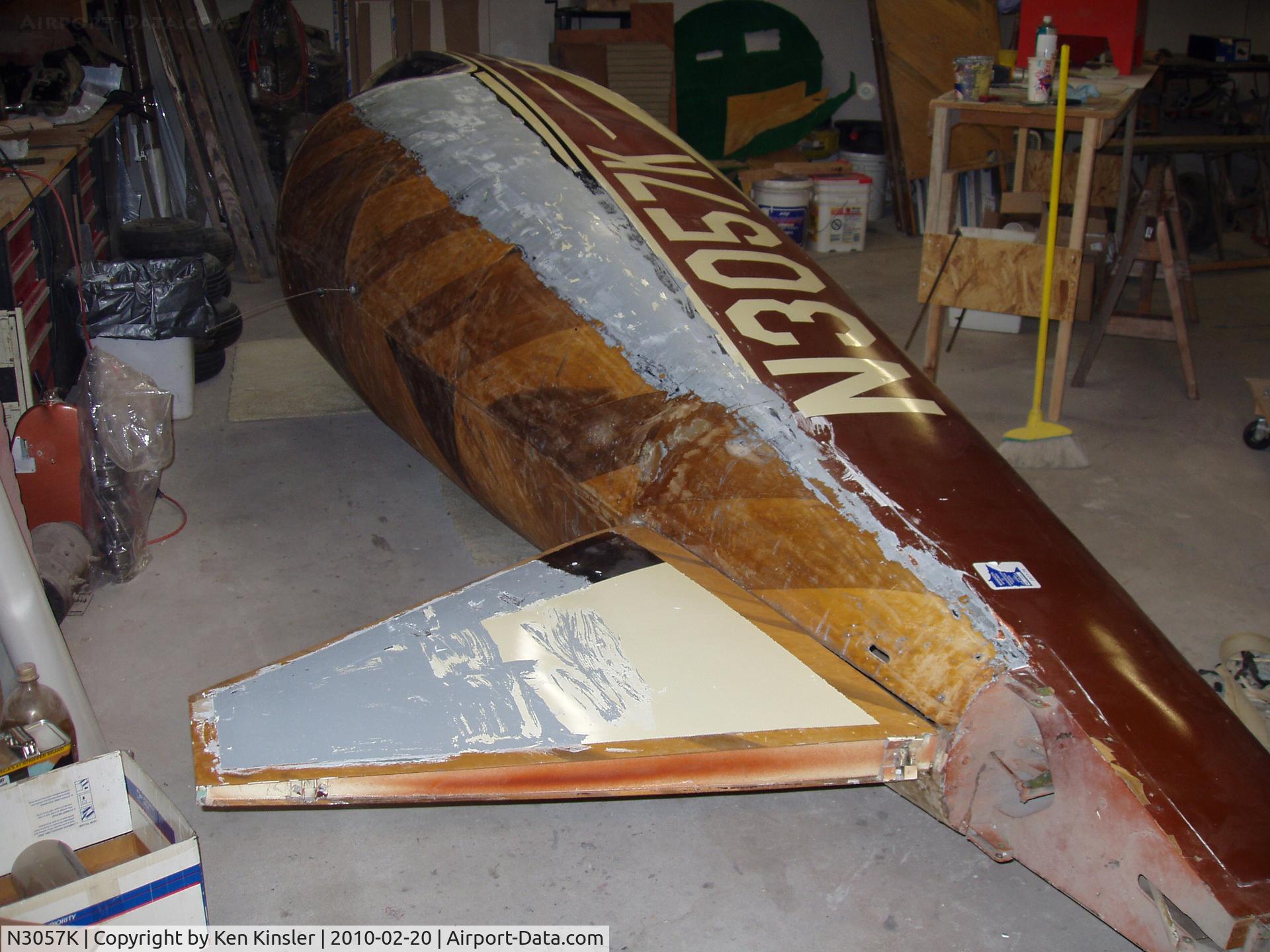 N3057K, 1946 Culver V C/N V-276, stripping old paint 