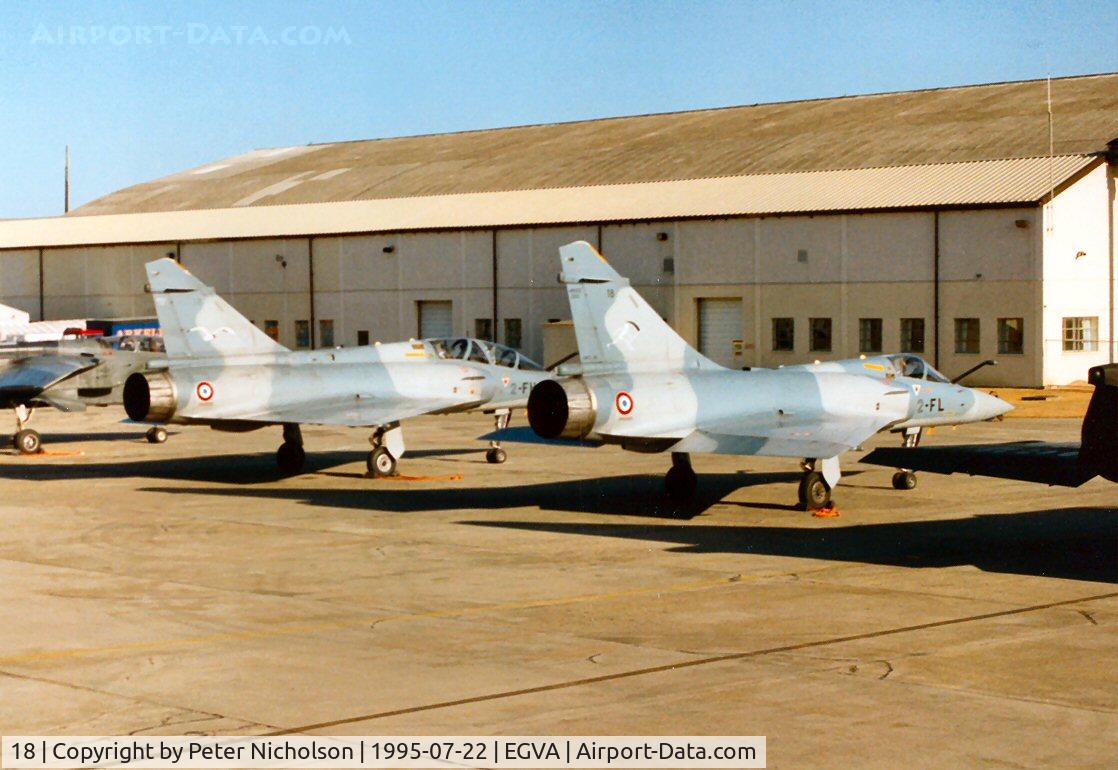 18, Dassault Mirage 2000C C/N 33, Mirage 2000C of EC 2/2 French Air Force on the flight-line at the 1995 Intnl Air Tattoo at RAF Fairford.
