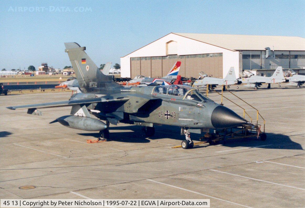 45 13, 1986 Panavia Tornado IDS(T) C/N 535/GT049/4213, Another view of this Tornado IDS of MFG-2 on the flight-line at the 1995 Intnl Air Tattoo at RAF Fairford.