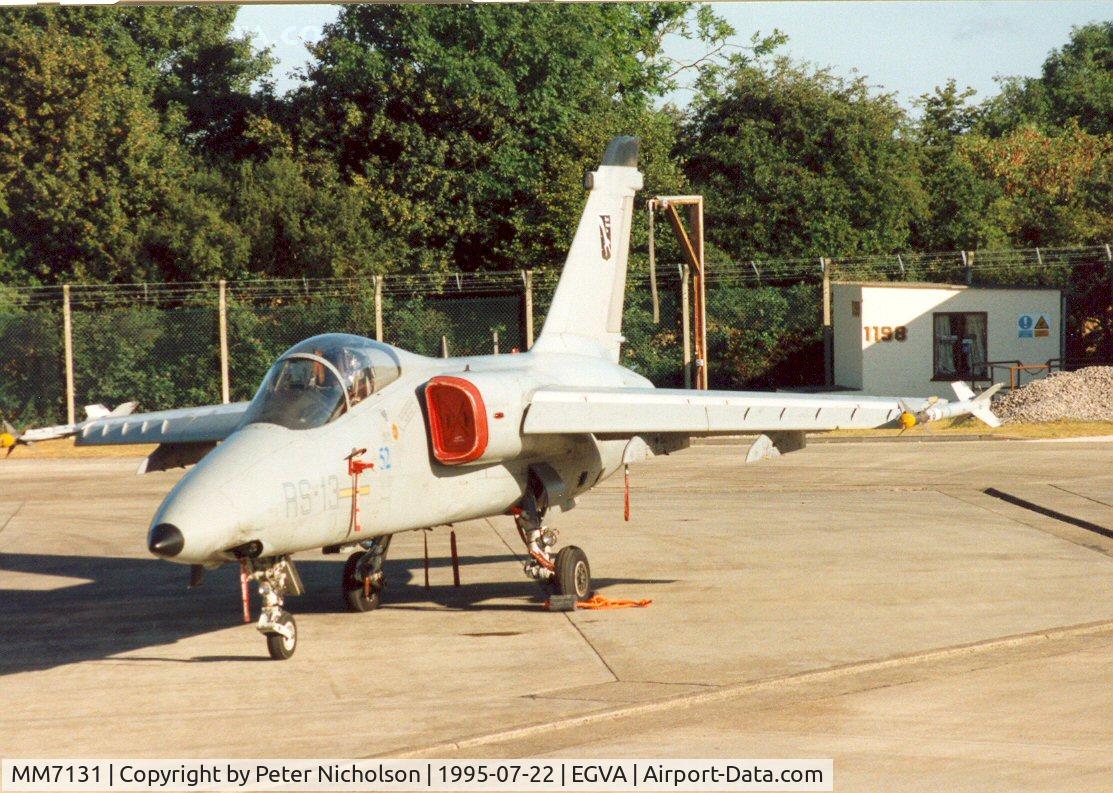 MM7131, 1991 AMX International AMX C/N IX043, AMX of the Italian Air Force Flight Test Centre on the flight-line at the 1995 Intnl Air Tattoo at RAF Fairford.