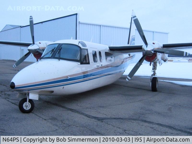 N64PS, 1981 Gulfstream 690C Jetprop 840 C/N 11702, On the ramp at Kenton, Ohio