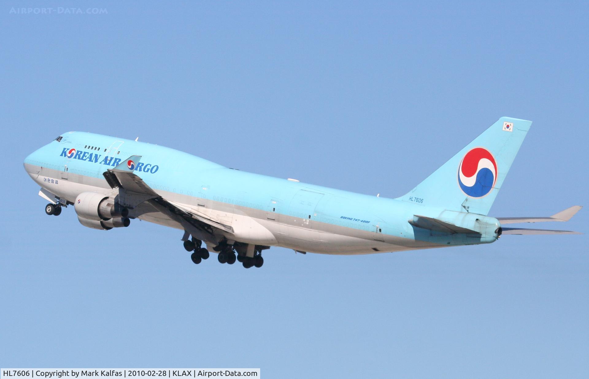 HL7606, 1989 Boeing 747-4B5-F C/N 24199, Korean Airlines Cargo Boeing 747-4B5F, KAL8208 25R departure for PANC.