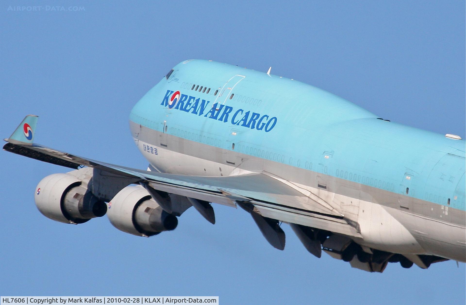 HL7606, 1989 Boeing 747-4B5-F C/N 24199, Korean Airlines Cargo Boeing 747-4B5F, KAL8208 25R departure for PANC.