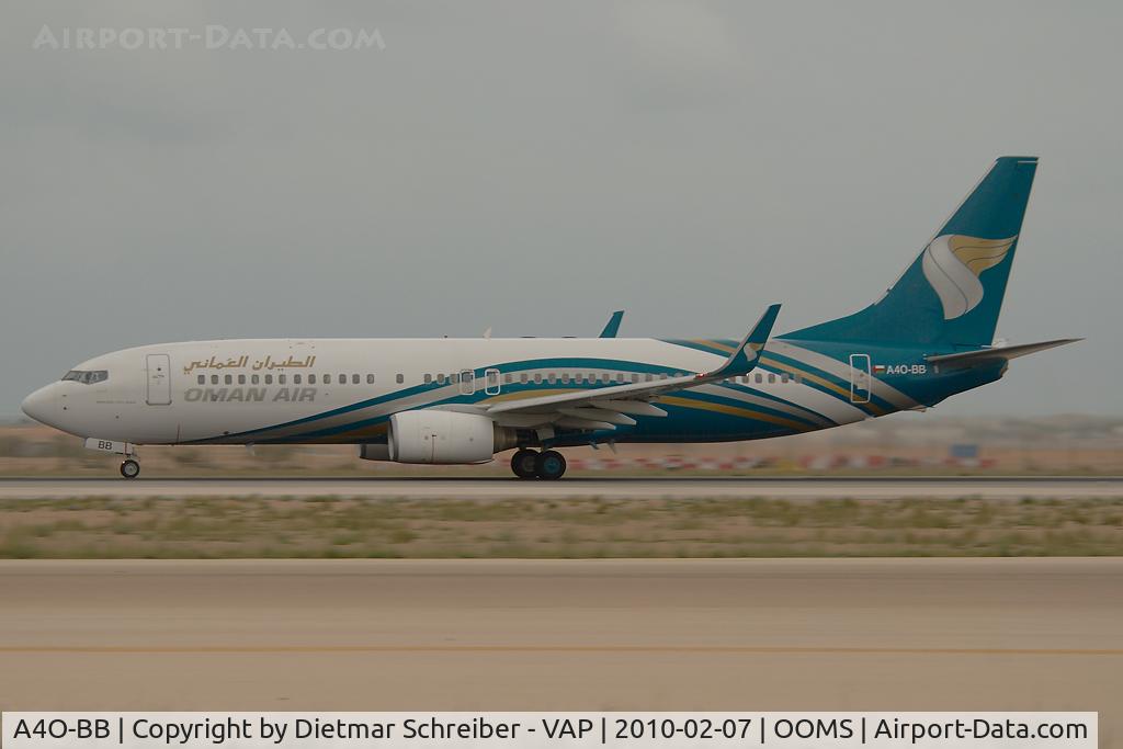 A4O-BB, 2007 Boeing 737-81M C/N 30721, Oman Air Boeing 737-800