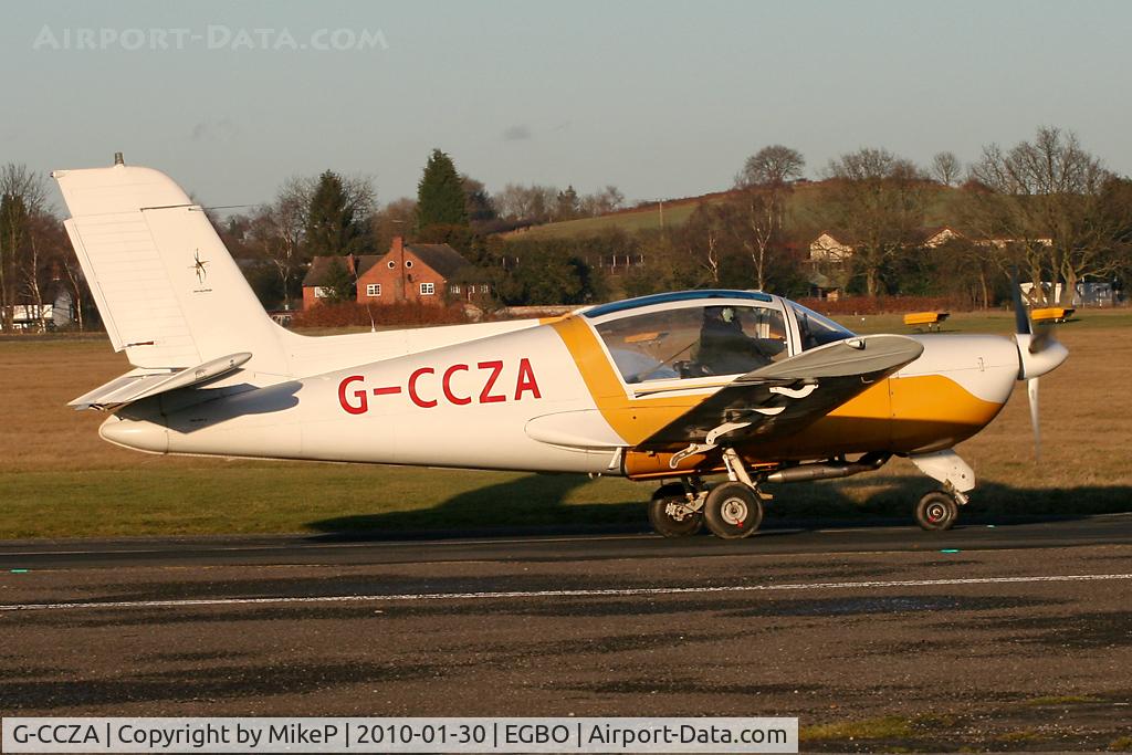 G-CCZA, 1973 Socata MS.894A Rallye Minerva 220 C/N 12094, Using the last light of the afternoon.