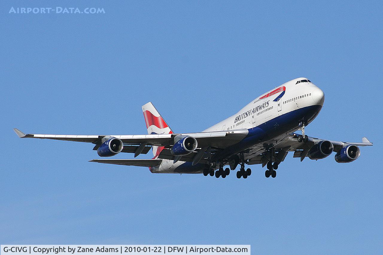 G-CIVG, 1995 Boeing 747-436 C/N 25813, Landing at DFW