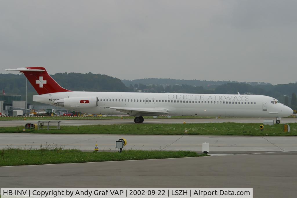 HB-INV, 1987 McDonnell Douglas MD-83 (DC-9-83) C/N 49359, Odette Airways MD80