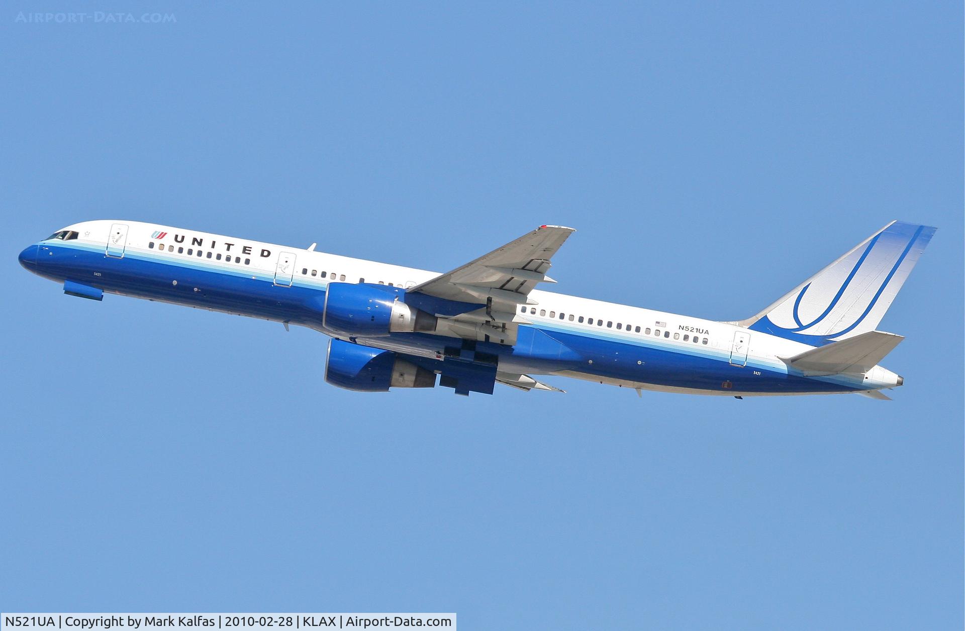 N521UA, 1990 Boeing 757-222 C/N 24891, United Airlines Boeing 757-222, UAL958 25R departure en route to KORD.