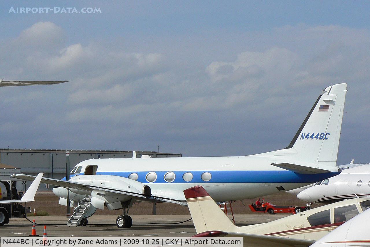 N444BC, 1962 Grumman G-159 Gulfstream 1 C/N 96, In town for a Dallas Cowboys football game.