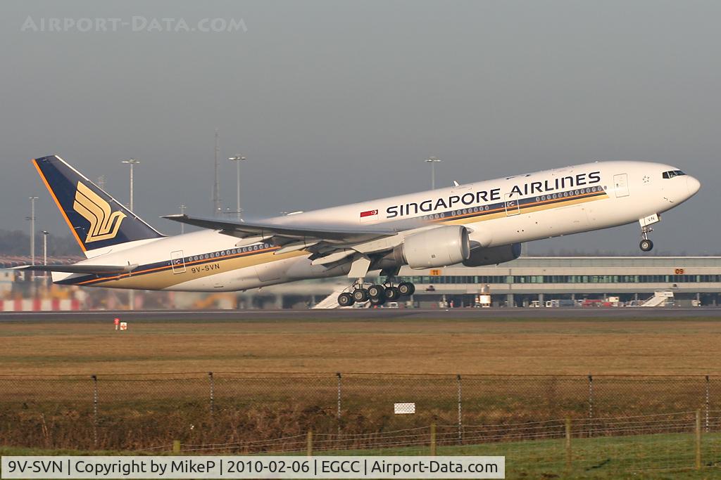 9V-SVN, 2003 Boeing 777-212/ER C/N 30873, Rotating from Runway 05L.