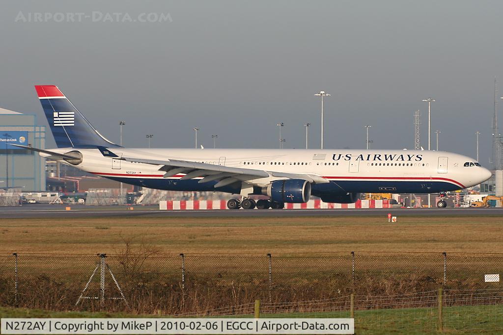 N272AY, 2000 Airbus A330-323 C/N 333, About to vacate Runway 05L.