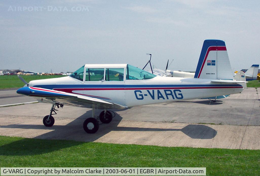 G-VARG, 1980 Varga 2150A Kachina C/N VAC-157-80, Varga 2150A Kachina at Breighton Airfield, UK in 2003.
