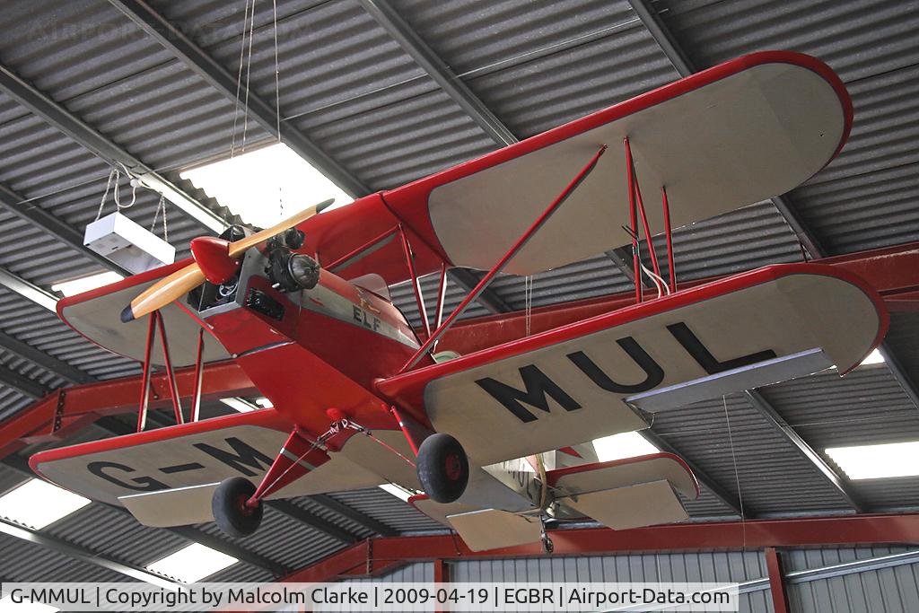 G-MMUL, 1984 Ward EIf E47 C/N E-47, Ward EIJ E-47. Suspended in a hangar at Breighton Airfield, 2009.
