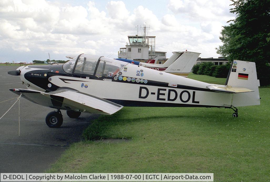 D-EDOL, 1960 Jodel (Wassmer) D-120A Paris-Nice C/N 179, Wassmer Jodel D-120A Paris-Nice at Cranfield Airport in 1988.