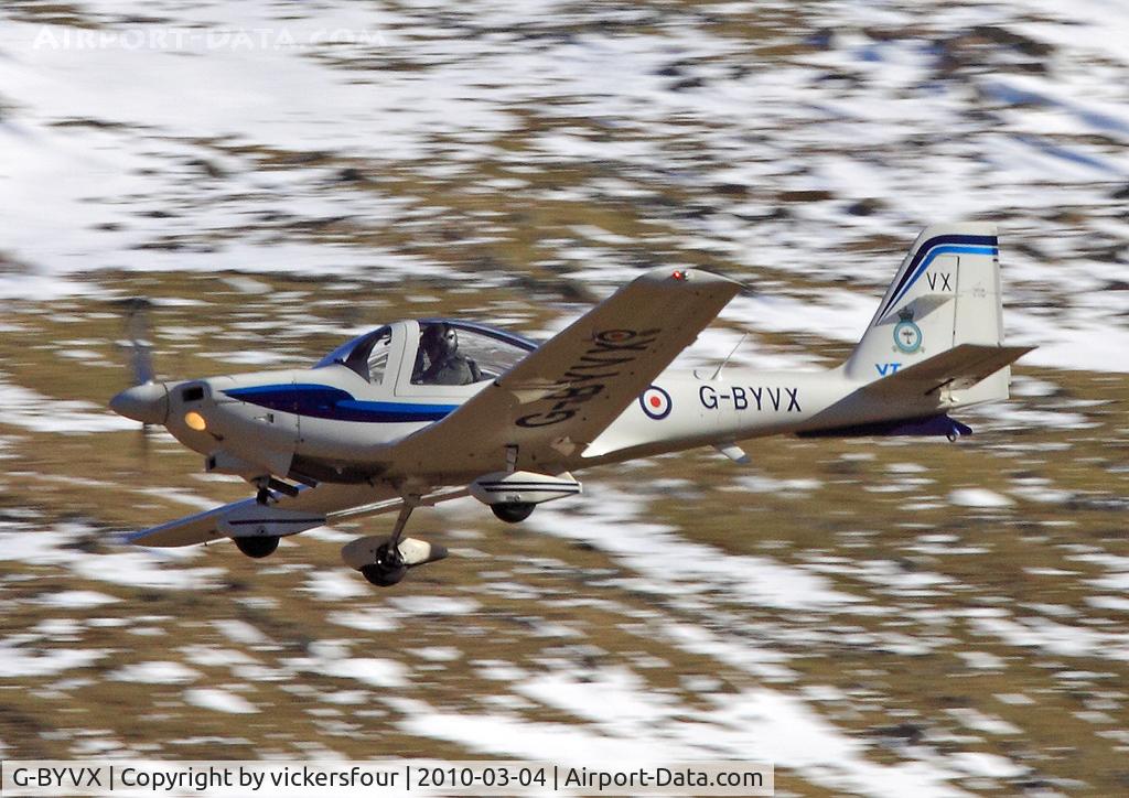 G-BYVX, 2000 Grob G-115E Tutor T1 C/N 82133/E, Royal Air Force. Operated by 85 (R) Squadron/Yorkshire UAS. Dunmail Raise, Cumbria.