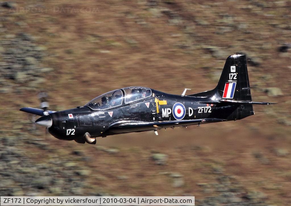 ZF172, 1989 Short S-312 Tucano T1 C/N S024/T24, Royal Air Force Tucano T1 (c/n S24/T24). Operated by 76 (R) Squadron, coded 'MP-D' and named 'Dorothy'. Dunmail Raise, Cumbria.