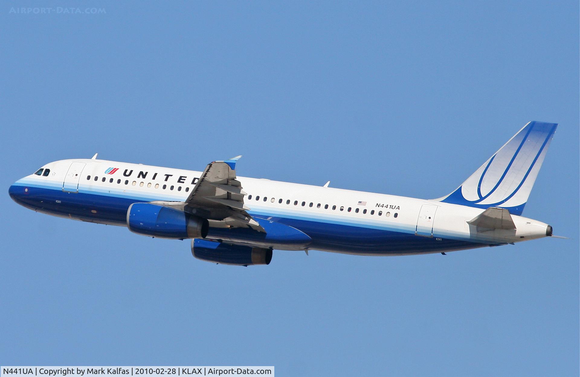 N441UA, 1997 Airbus A320-232 C/N 751, United Airlines Airbus A320-232, UAL306 25R departure for KBWI.
