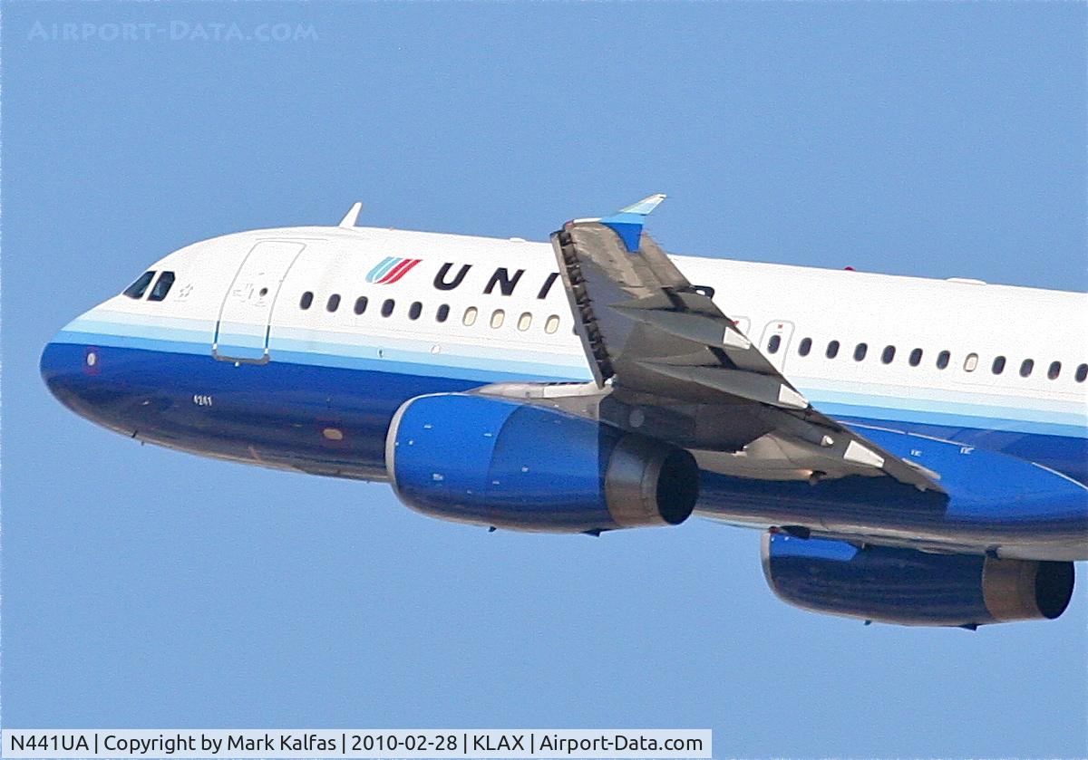 N441UA, 1997 Airbus A320-232 C/N 751, United Airlines Airbus A320-232, UAL306 25R departure for KBWI.