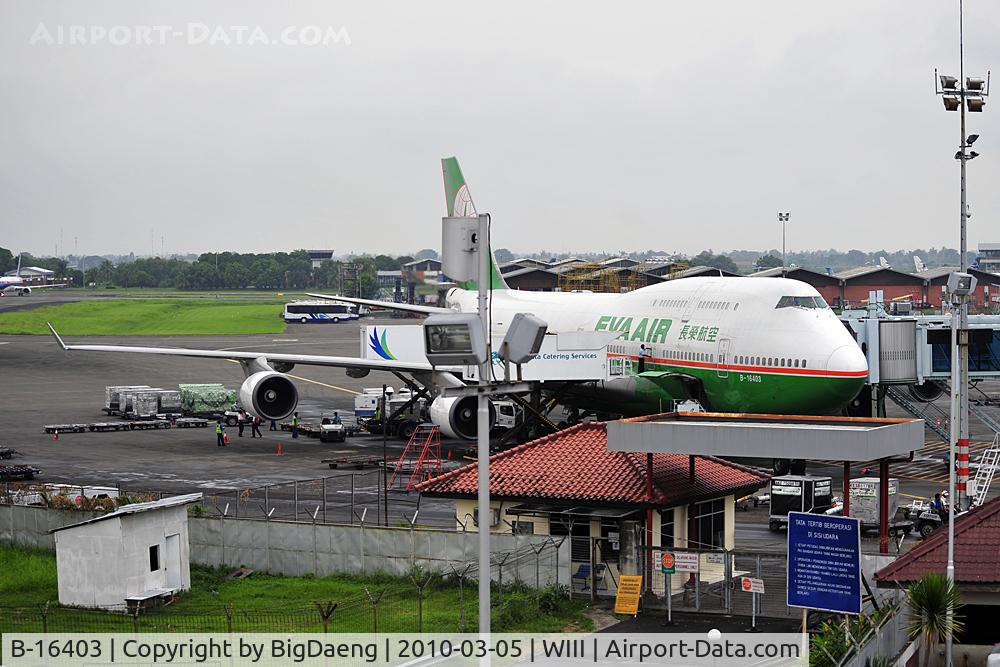 B-16403, 1993 Boeing 747-45E C/N 27141, During transit at Jakarta International Airport, Indonesia ...