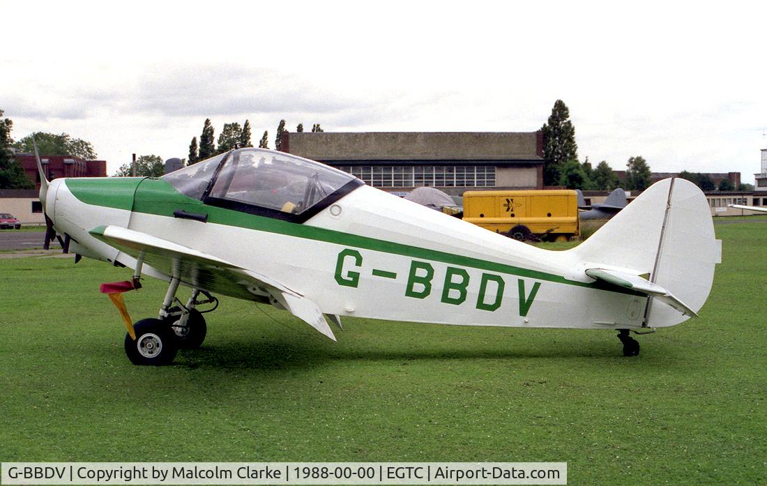 G-BBDV, 1951 SIPA 903 C/N 7, Sipa S.903 at Cranfield Airport in 1988.