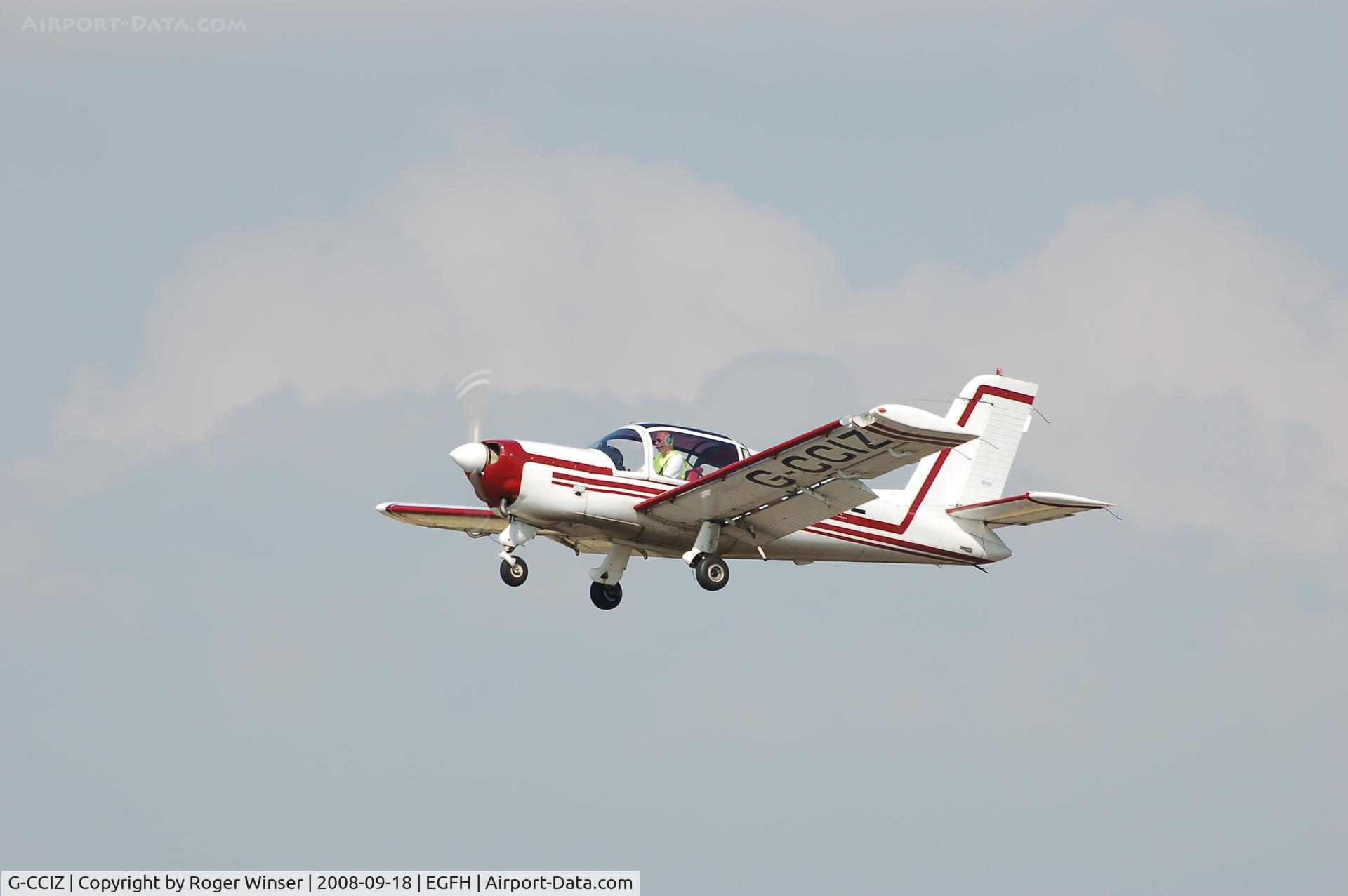G-CCIZ, 2001 PZL-Okecie PZL-110 Koliber 160A C/N 04010087, Resident Koliber operated by Horizon Aviation departing Swansea Airport for a local flight