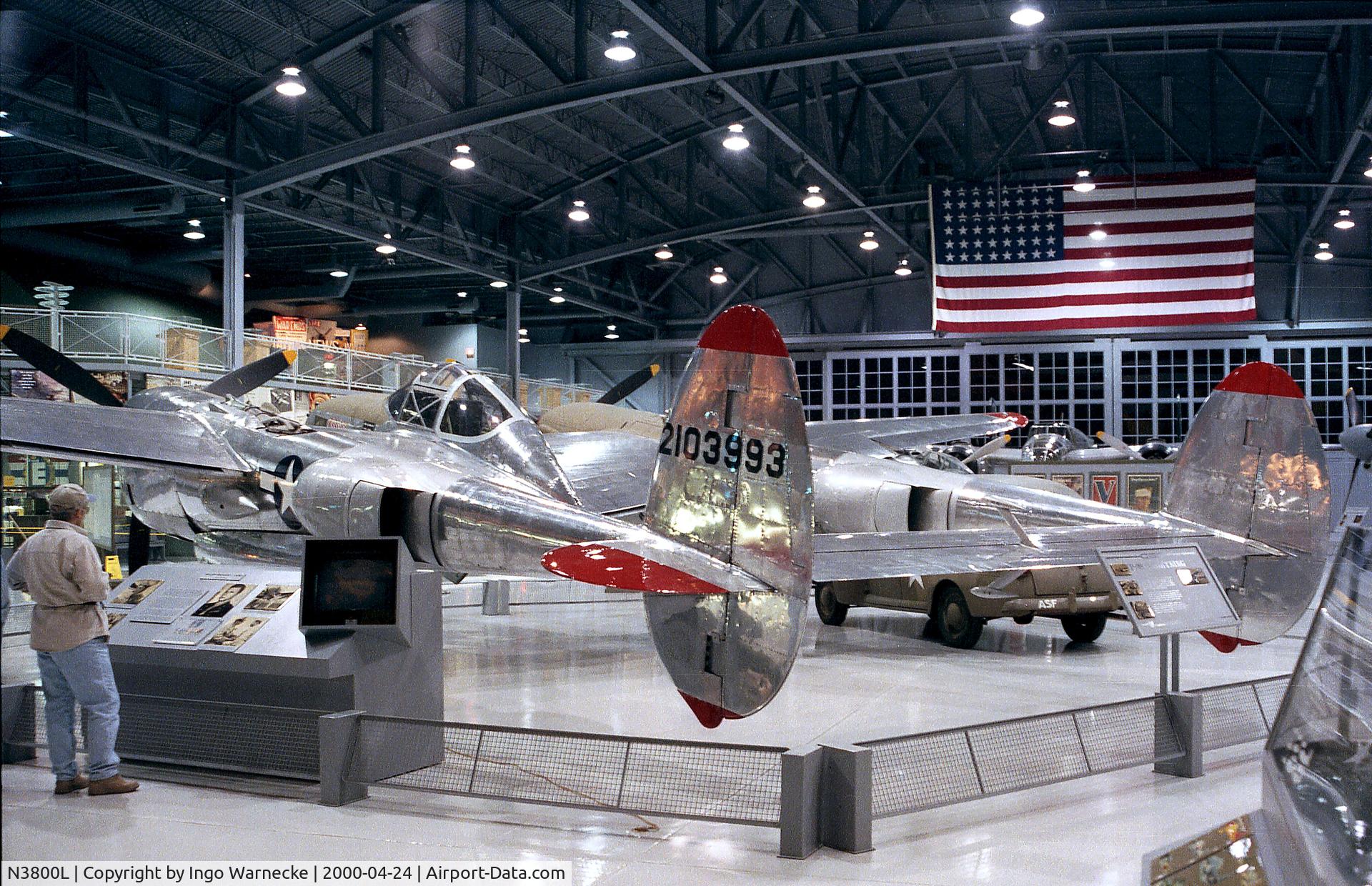 N3800L, 1945 Lockheed P-38L-5-LO Lightning C/N 422-8342, Lockheed P-38L Lightning at the EAA-Museum, Oshkosh WI