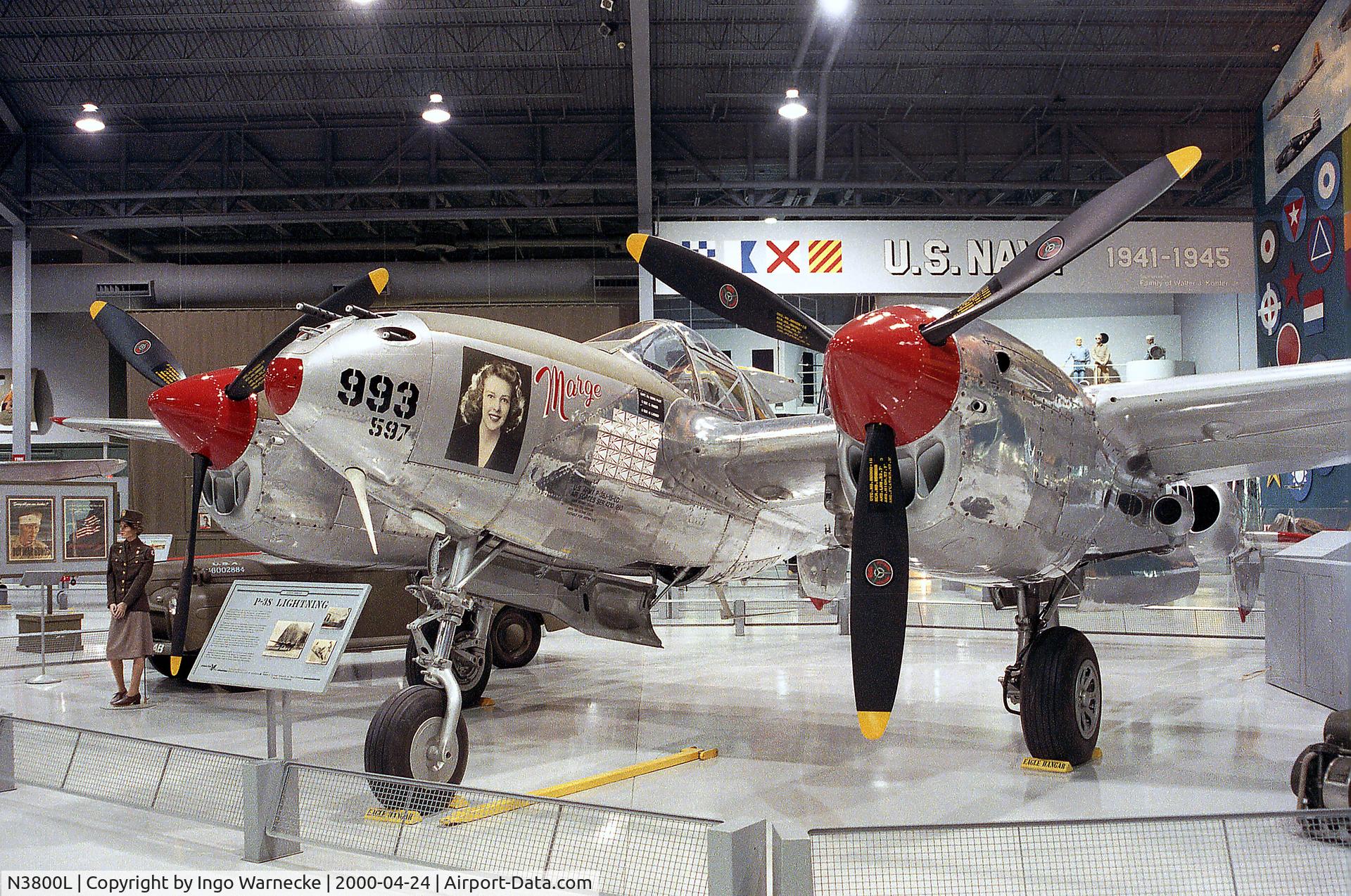 N3800L, 1945 Lockheed P-38L-5-LO Lightning C/N 422-8342, Lockheed P-38L Lightning at the EAA-Museum, Oshkosh WI