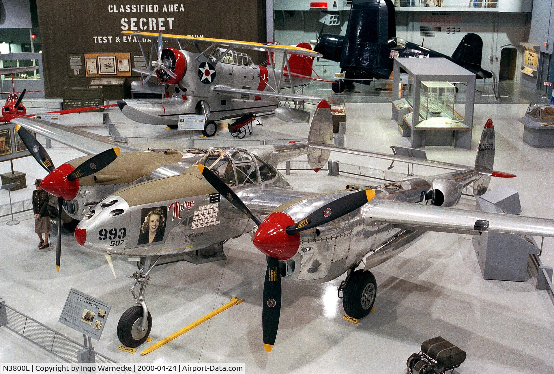 N3800L, 1945 Lockheed P-38L-5-LO Lightning C/N 422-8342, Lockheed P-38L Lightning at the EAA-Museum, Oshkosh WI