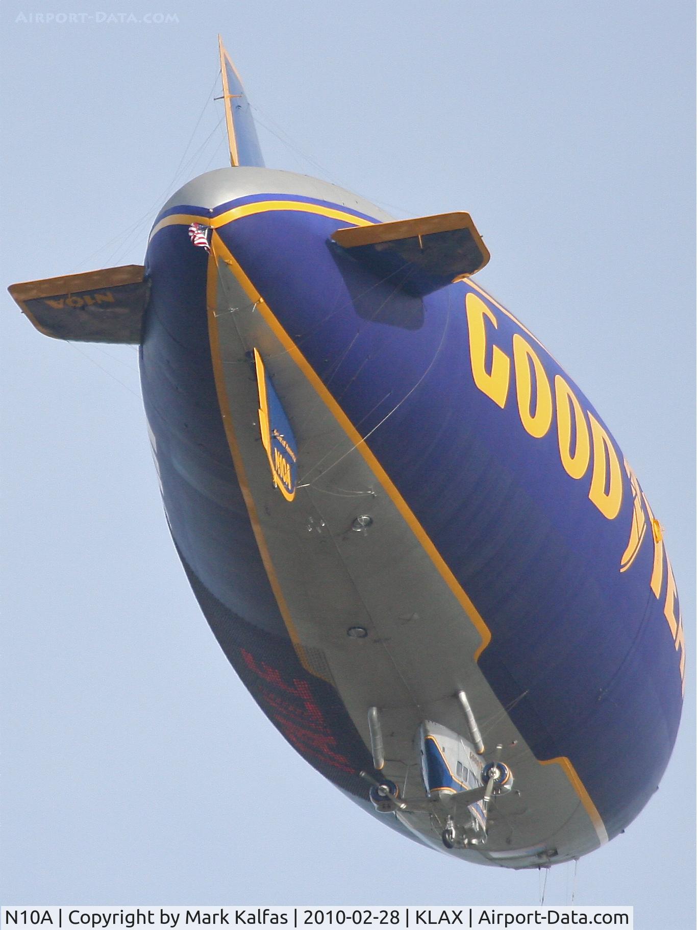 N10A, 1979 Goodyear GZ-20A C/N 4117, Goodyear airship N10A south of KLAX.