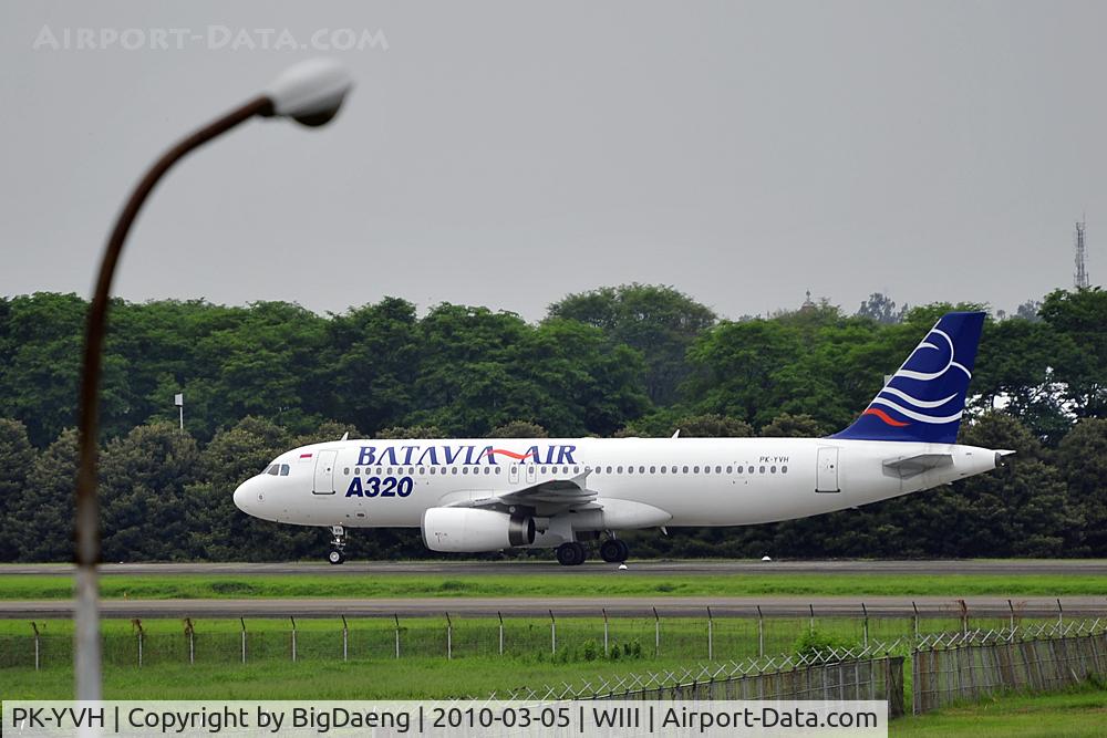 PK-YVH, 1997 Airbus A320-232 C/N 710, Taxiing out for take off ... from Jakarta International Airport