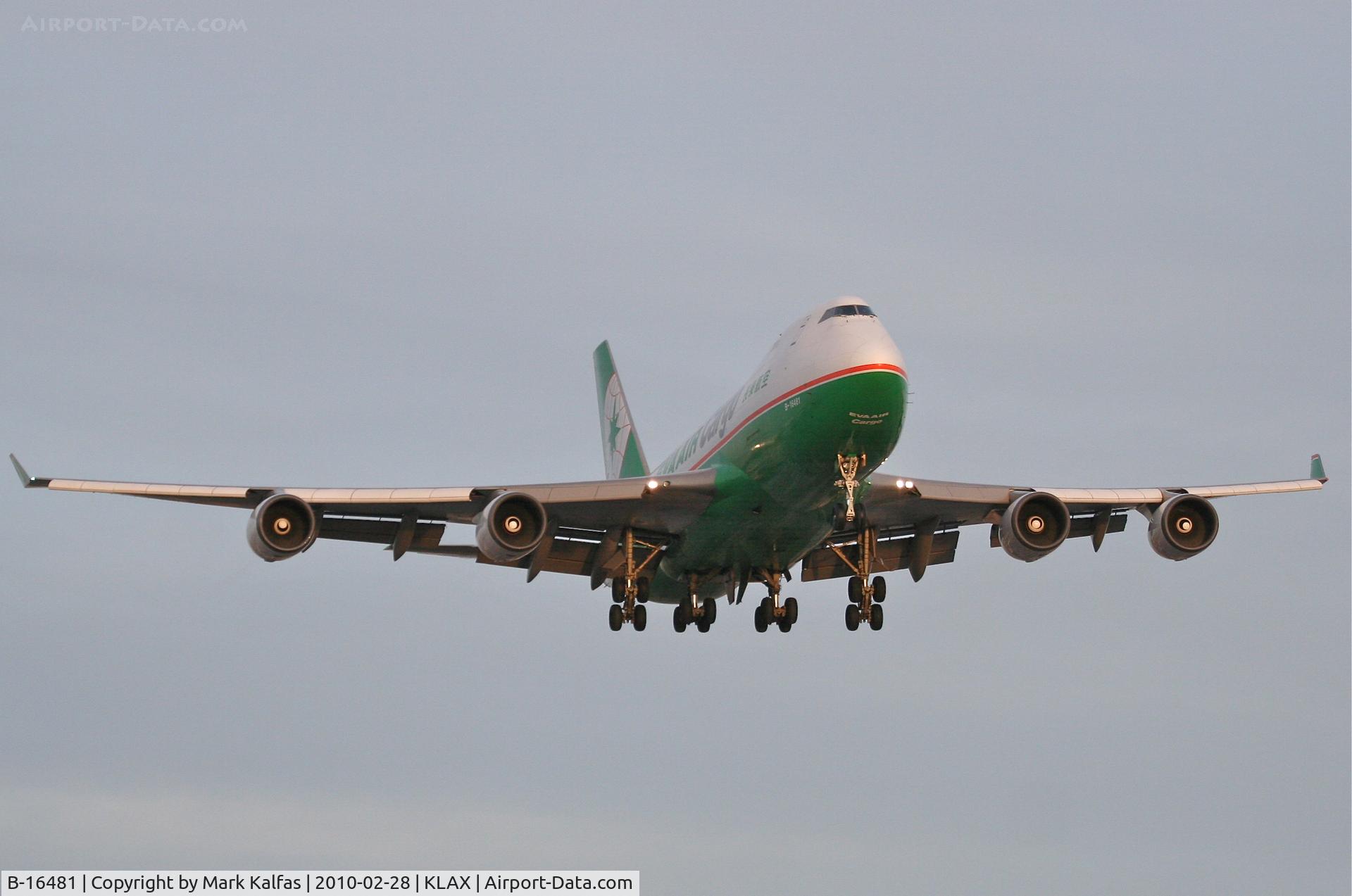 B-16481, Boeing 747-45EF (SCD) C/N 30607, Eva Air Cargo Boeing 747-45EF (SCD), EVA612 arriving 24L from PANC.