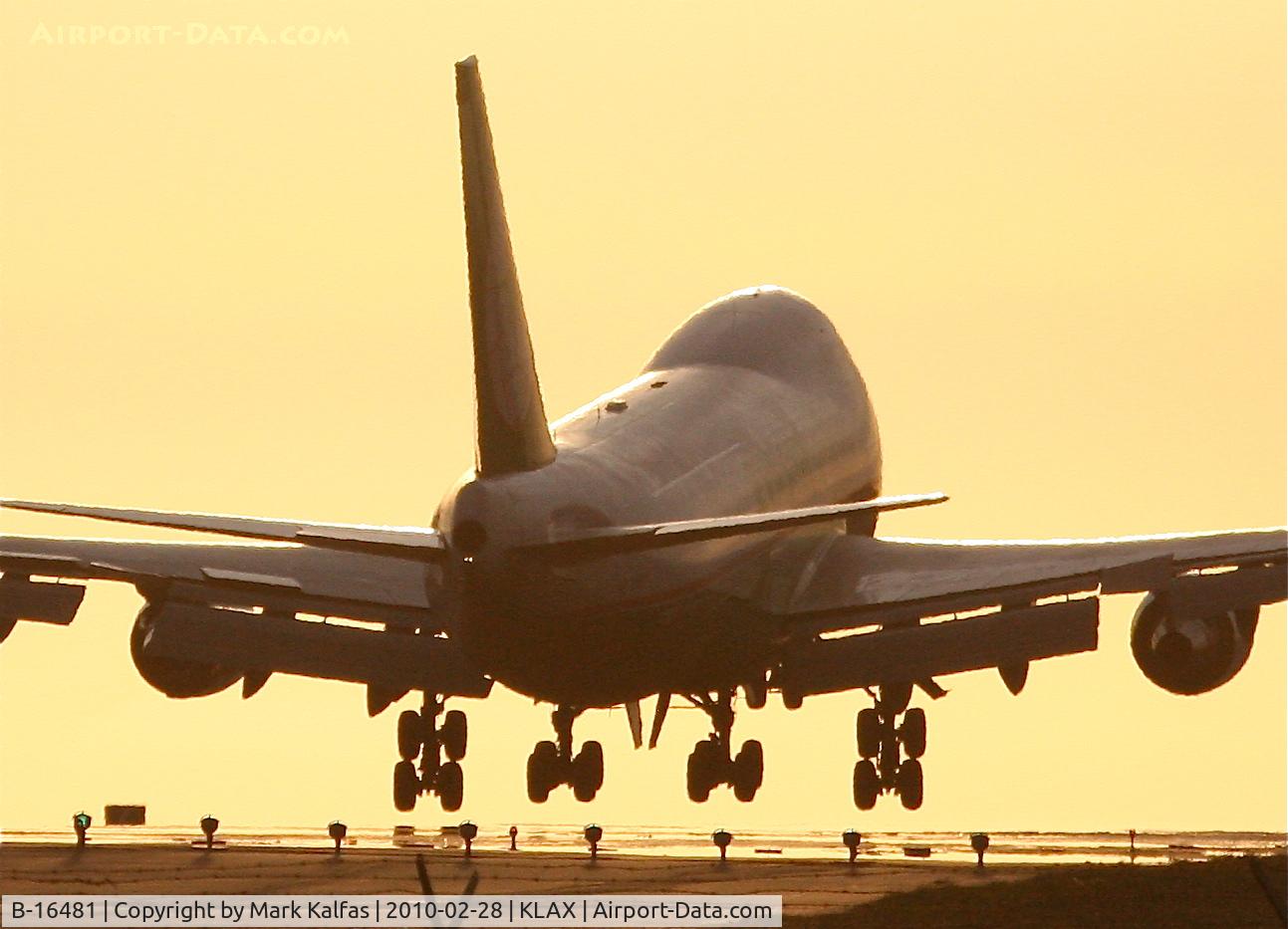 B-16481, Boeing 747-45EF (SCD) C/N 30607, Eva Air Cargo Boeing 747-45EF (SCD), EVA612 arriving 24L from PANC.