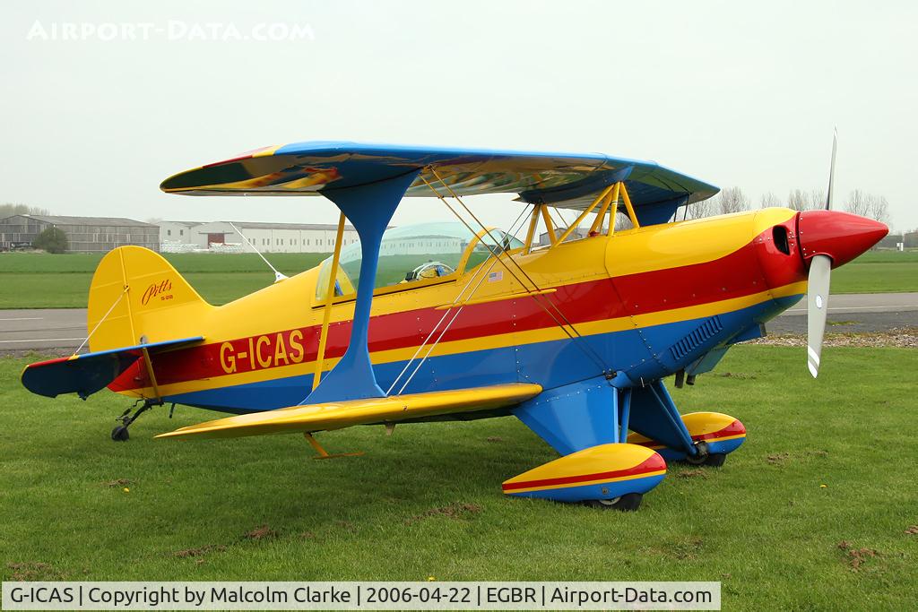 G-ICAS, 1996 Aviat Pitts S-2B Special C/N 5344, Pitts S-2B Special. At the 2006 British Aerobatic Association John McLean Trophy competition, Breighton Airfield.