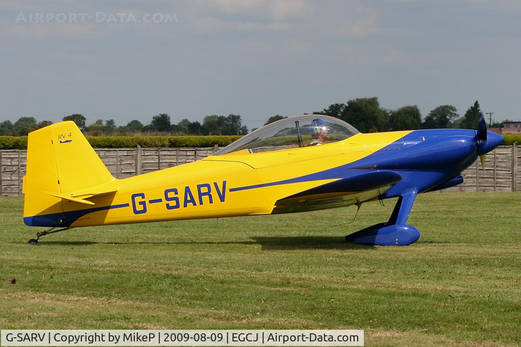 G-SARV, 2002 Vans RV-4 C/N PFA 181-12606, LAA Northern Rally visitor 2009.