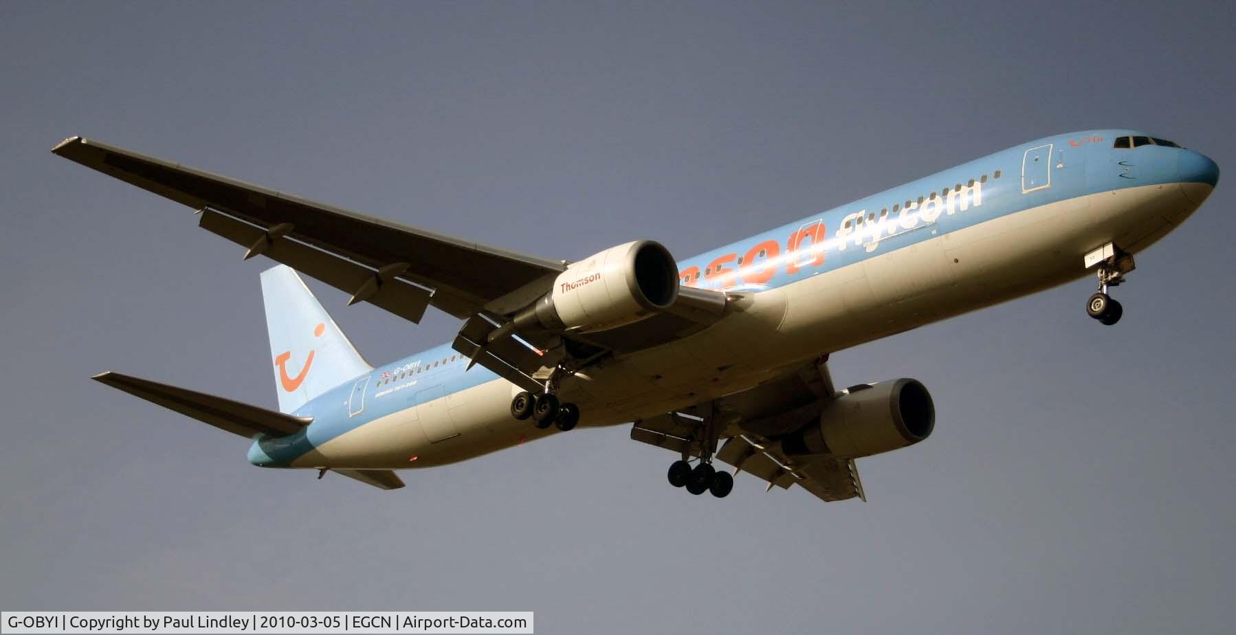 G-OBYI, 2000 Boeing 767-304/ER C/N 29138, Short Finals for 0 2