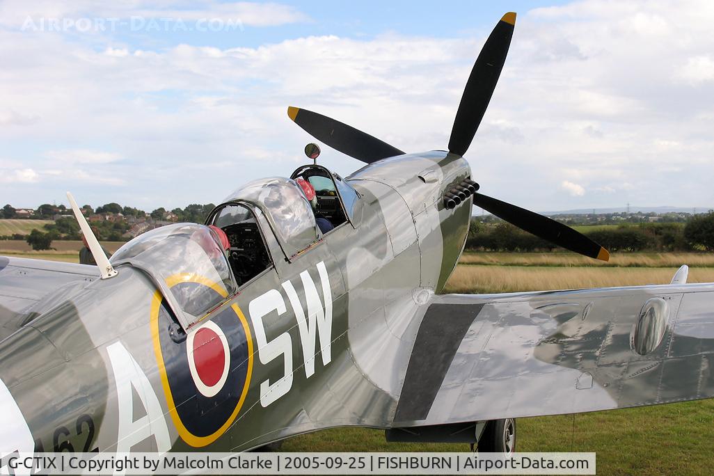 G-CTIX, 1944 Supermarine 509 Spitfire TR.IX (HF.IXe) C/N Not found G-CTIX, Supermarine 509 Spitfire T9. Built as an HFIX single seat variant, 462 flew with 253 Sqn in WW2 and latterly with the Italian and Israeli Air Forces. Converted to a TR9 two seat by Charles Church, she now resides in Wales.